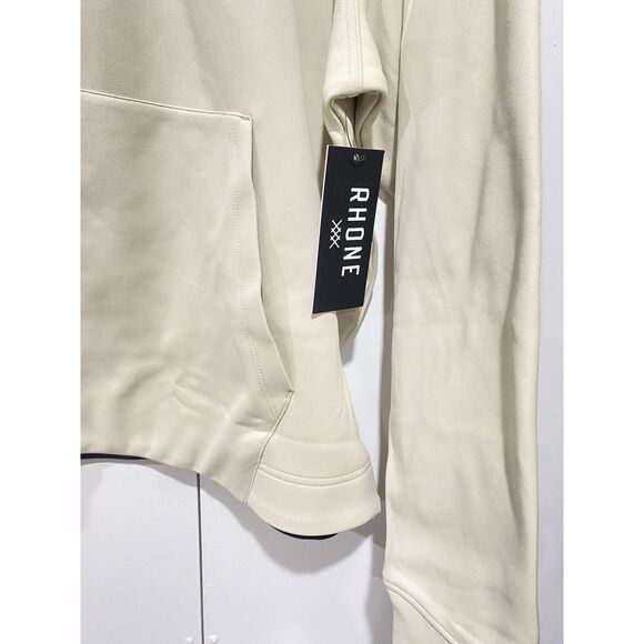 RHONE Range Pullover Hoodie Mens XL Tan/Beige Lightweight Fleece backed Pockets - Picture 7 of 10